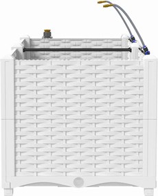 vidaXL Γλάστρα Κήπου 2 τμχ. Λευκό 80 x 40 x 37,5 cm PP