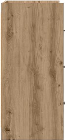 vidaXL Πλαϊνό γραφείο Artisan Δρυς 75 x 33 x 80 εκ Επεξεργασμένο Ξύλο