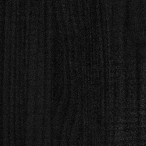 Ζαρντινιέρα Μαύρη 31 x 31 x 31 εκ. από Μασίφ Ξύλο Πεύκου - Μαύρο