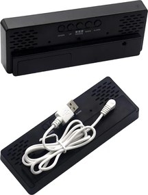 Ψηφιακό ρολόι – Ξυπνητήρι - 0715 - 907151 - Black/Silver