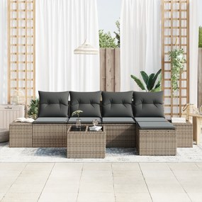 vidaXL Σετ 5 Τεμαχίων Καναπέ Κήπου με Μαξιλάρια Μαύρο Πολυ Ρατάν