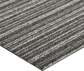 vidaXL Χαλί 20 τμχ. Ριγέ ανθρακί 50 x 50 cm 100% Πολυπροπυλένιο