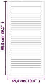 vidaXL Πορτάκια με Περσίδες 2 Τεμ. 99,3x49,4 εκ. από Μασίφ Ξύλο Πεύκου