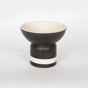 ΜΠΩΛ ΚΕΡΑΜΙΚΟ  ΜΑΥΡΟ - ΛΕΥΚΟ 18x18x15.5cm|752-20296