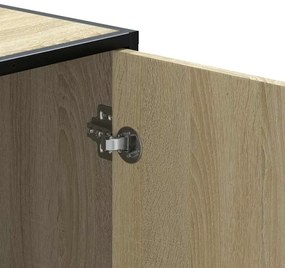Πάγκος παπουτσιών Sonoma Oak Κατασκευασμένο ξύλο και μέταλλο - Καφέ