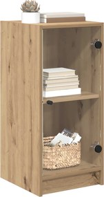 vidaXL Πλαϊνό γραφείο artisan δρυς 35 x 37 x 76 εκ Επεξεργασμένο ξύλο