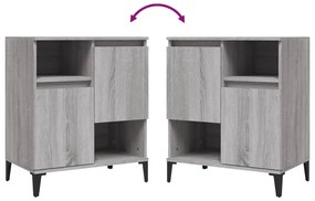 vidaXL Ντουλάπι 2 τεμ. Γκρι Sonoma 60x35x70 εκ. από Επεξεργασμένο Ξύλο
