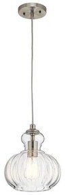 Κρεμαστό Φωτιστικό Οροφής 1xE27 Νίκελ Φ22cm Riviera KL-RIVIERA-P-A Elstead Lighting-KL-RIVIERA-P-A-Νίκελ Ματ KL-RIVIERA-P-A