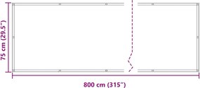 vidaXL Οθόνη Μπαλκονιού Μπορντό 75 x 800 cm