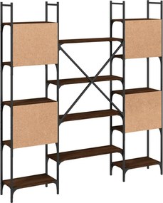 vidaXL Βιβλιοθήκη Καφέ Δρυς 155,5x24x166,5 εκ. Επεξεργασμένο Ξύλο