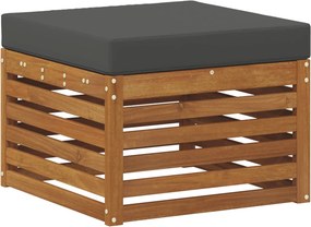 vidaXL Σειρά Καναπέ Εξωτερικού 7 τμχ. Φυσικό και Ανθρακί Πολυεστέρας