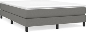 vidaXL Κρεβάτι Boxspring με Στρώμα Σκούρο Γκρι 140x190 εκ. Υφασμάτινο