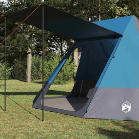 vidaXL Σκηνή Camping 10 ατόμων Αδιάβροχο Μπλε ταφτάς