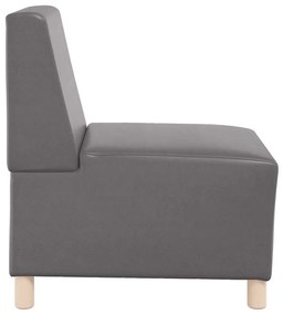 vidaXL Μοναδικός Καναπές χωρίς Χερούλια 2 pcs Γκρι 55 x 74 x 82 εκ.