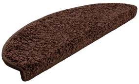 vidaXL Πατάκια Σκαλιών 10 τεμ. Καφέ Ημίστρογγυλά Μεγάλα 65x21x4 εκ.