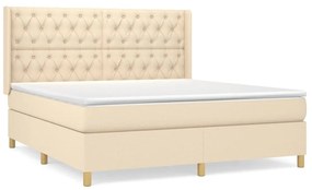 ΚΡΕΒΑΤΙ BOXSPRING ΜΕ ΣΤΡΩΜΑ ΚΡΕΜ 160X200 ΕΚ. ΥΦΑΣΜΑΤΙΝΟ 3132246