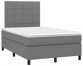 ΚΡΕΒΑΤΙ BOXSPRING ΜΕ ΣΤΡΩΜΑ ΣΚΟΥΡΟ ΓΚΡΙ 120X200 ΕΚ. ΥΦΑΣΜΑΤΙΝΟ 3141762