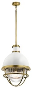 Κρεμαστό Φωτιστικό Οροφής 1xE27 Φ40cm Tollis Quintiesse Elstead Lighting-QN-TOLLIS-P-NBR-Ορείχαλκος QN-TOLLIS-P-NBR