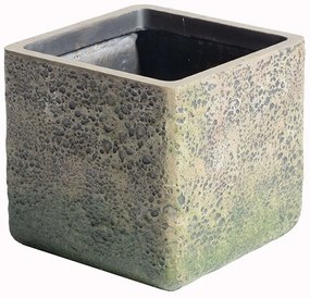 Κασπώ Πήλινο Βρύα A-2840-8 23x23x22cm Grey Supergreens Clay