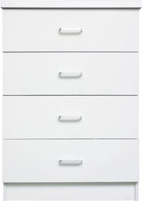 DRAWER Συρταριέρα με 4 Συρτάρια, Απόχρωση Άσπρο   1τμχ