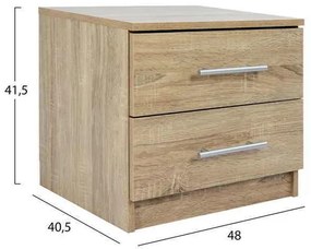 ΚΟΜΟΔΙΝΟ ΜΕΛΑΜΙΝΗΣ CHELSEA HM2220.02 SONAMA 48X40,5X41,5 εκ.