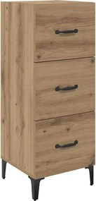 vidaXL Πλαϊνό γραφείο με συρτάρι Artisan Oak 34,5 x 34 x 90 εκ.