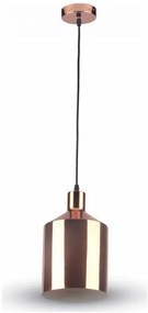 Κρεμαστό Φωτιστικό V-TAC Μεταλλικό Χρώμα Rose Gold Χαλκού με ντουί Ε27 Φ170 3706