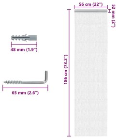 vidaXL Σήτα Πόρτας Αλυσιδωτή 56x186 εκ. από Αλουμίνιο