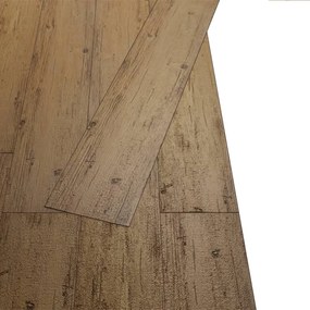 vidaXL Δάπεδο Αυτοκόλλητο Καφέ Καρυδί 5,21 μ² / 2 χιλ. από PVC