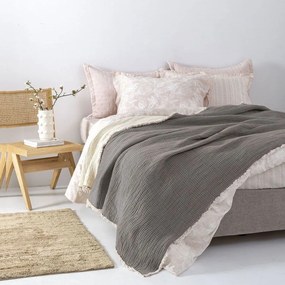 Κουβέρτα Mous Grey Palamaiki Μονό 170x240cm 100% Βαμβάκι