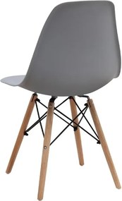Σετ τραπεζαρία 5τμχ Allos - Nova Megapap χρώμα sapphire oak - γκρι 75x75x77εκ.