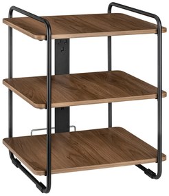 BRATECK ραφιέρα δαπέδου SFR-04, 45.4x40x49.6cm, έως 90kg, καφέ-μαύρο