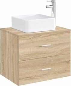 vidaXL Λεκάνη μπάνιου Χρωμέ 36,5 x 36,5 x 13 cm Μέταλλο