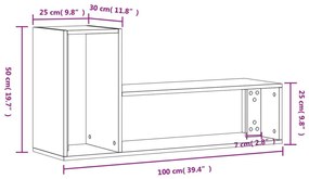 Έπιπλα Τηλεόρασης 2 τεμ. Καφέ Δρυς 100x30x50 εκ. Επεξ. Ξύλο - Καφέ