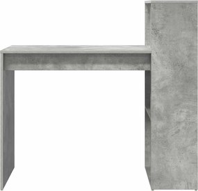 vidaXL Γραφείο Σκυρόδεμα Γκρι 108 x 55 x 103 cm Επεξεργασμένο Ξύλο