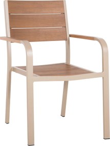 ΠΟΛΥΘΡΟΝΑ ΑΛΟΥΜΙΝΙΟΥ SAGA HM5127.04 ΣΑΜΠΑΝΙ ΜΕ POLYWOOD 55x52x86Yεκ.
