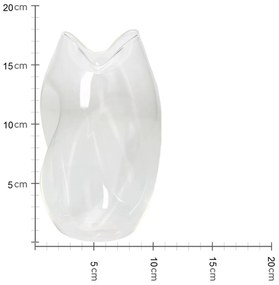 Βάζο Διάφανο Γυαλί 10.3x10.3x17.8cm - Γυαλί - 05150246