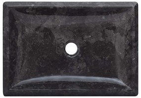 vidaXL Νιπτήρας Μαύρος 50 x 35 x 10 εκ. Μαρμάρινος
