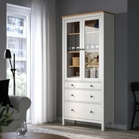 HEMNES ντουλάπι 3 συρτάρια, γυάλινη πόρτα 504.135.07