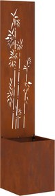 vidaXL Οθόνη Ιδιωτικότητας Κήπου Floral Σκ rusty 32 x 32 x 150 εκ