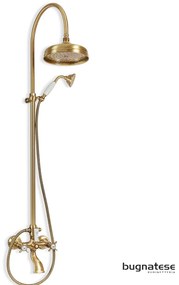 Μπαταρία Ντουζιέρας με Κεφαλή και Κολώνα ρυθμιζόμενου ύψους Princeton Bugnatese Bronze CD801-220