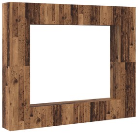 vidaXL Σετ επίπλου τηλεόρασης 8 pcs Καφέ 221 x 30 x 180 εκ.