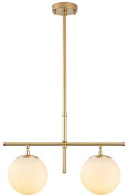 Φωτιστικό Οροφής Roe 942FLG1232 52x15x76cm 2xE14 40W Gold-White Opviq