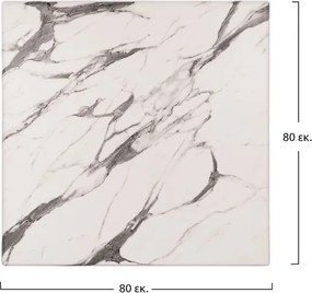 ΕΠΙΦΑΝΕΙΑ ΤΡΑΠΕΖΙΟΥ WERZALIT 80Χ80Χ3.5εκ. MARBLE WHITE-GREY 5657 HM5231.11