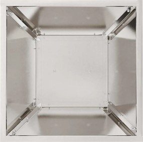 vidaXL Γλάστρα Πυλώνας 2 pcs Ασημί 35 x 35 x 73 εκ.