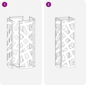 vidaXL Βάση ομπρέλας βροχής Ανθρακί 15,5 x 15,5 x 49 εκ Ατσάλι