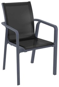 Πολυθρόνα Pacific 20.0076 57X62X44/90cm Dark Grey Siesta