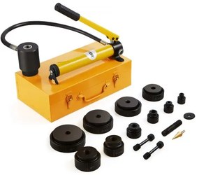 VEVOR 15 Ton Hydraulic Knockout Punch Driver Kit Hole Tool 12,7mm-101,6mm with 10 Die
