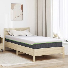 vidaXL Στρώμα Λευκό και Γκρι 120 x 200 cm Ζακάρ ύφασμα