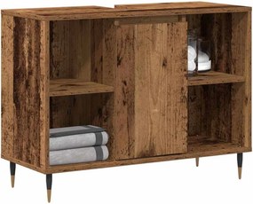 vidaXL Ντουλάπι Μπάνιου Παλιό Ξύλο 80 x 33 x 60 εκ Επεξεργασμένο Ξύλο